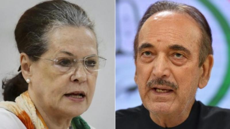 Ghulam Nabi Azad meets Sonia Gandhi