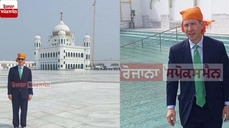 British High Commissioner in Lahore Cristian Turner a visited Gurdwara Kartarpur Sahib 