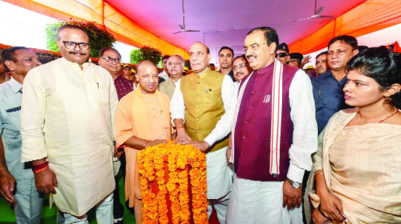 Rajnath Singh and others at the inauguration ceremony