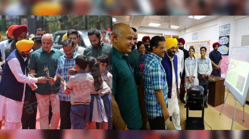 Punjab CM Mann visits Delhi's schools Punjab CM Mann visits Delhi's schools