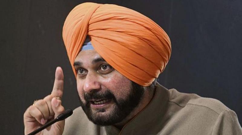 Navjot Singh Sidhu protest outside Rajpura Thermal Plant Navjot Singh Sidhu protest outside Rajpura Thermal Plant