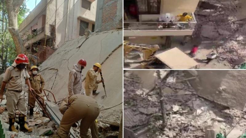 Under-construction building collapse in Delhi Under-construction building collapse in Delhi