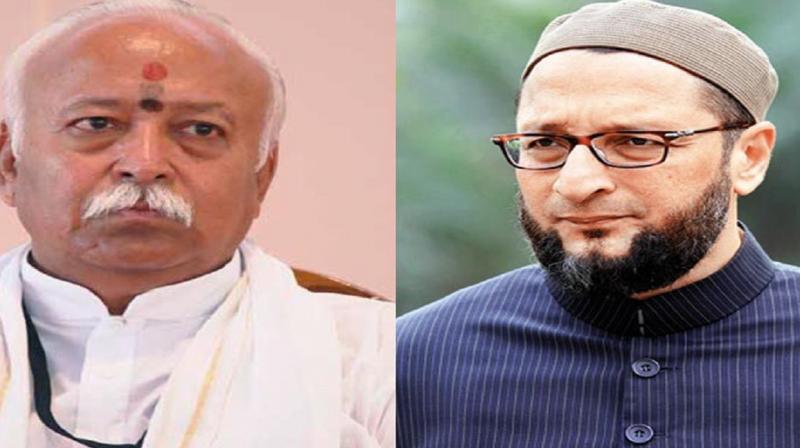 Asaduddin Owaisi and Mohan Bhagwat Asaduddin Owaisi and Mohan Bhagwat