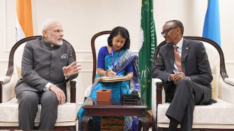 PM Narender Modi and Rawanda President PM Narender Modi and Rawanda President