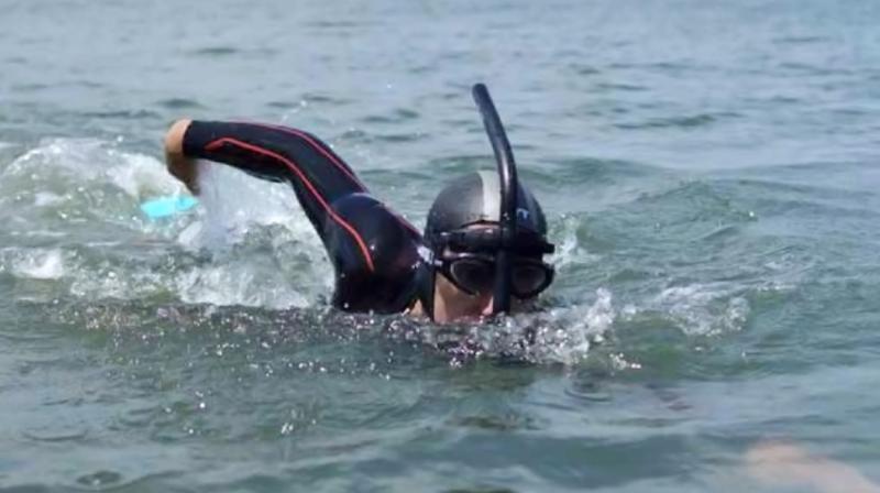 Man swimmed 9000 KM Man swimmed 9000 KM