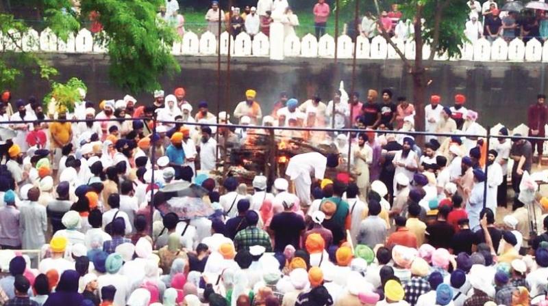 Baba Labh Singh funeral at Kiratpur Sahib