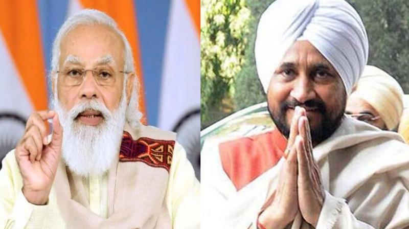 PM Modi and CM Channi PM Modi and CM Channi