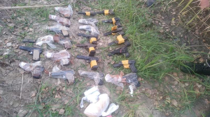 Large quantities of arms and drugs seized at Indo-Pak border Large quantities of arms and drugs seized at Indo-Pak border