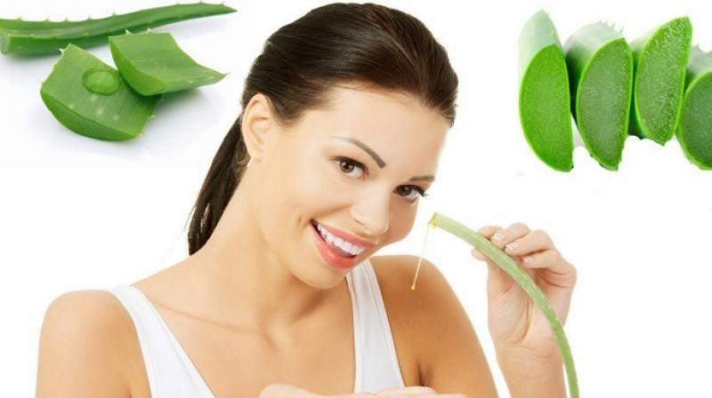 bright face with aloe vera