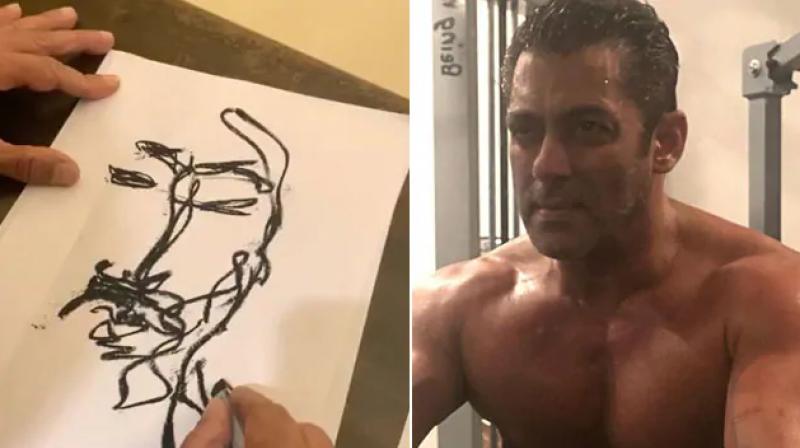 salman khan posted a video while sketching fans make fun of-him