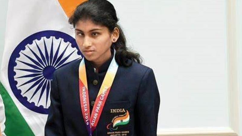 Rakshitha Raju wins Gold in Women's 1500m T11 event Rakshitha Raju wins Gold in Women's 1500m T11 event