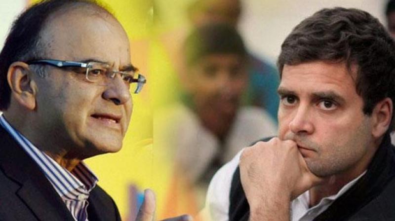 Arun Jaitley with Rahul Gandhi