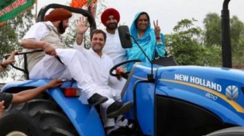  Rahul Gandhi Tractor Rally Today 