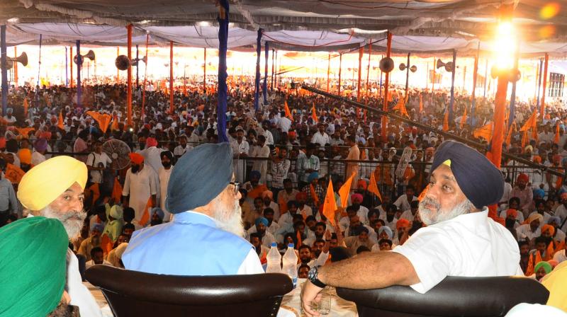 Sukhbir badal and Parkash Singh Badal