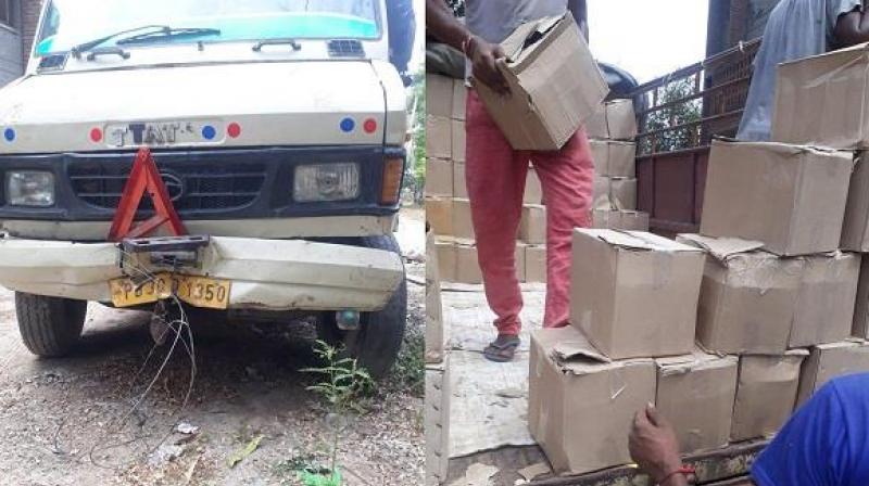 moga police recovered 410 wine boxes 2 arrest moga police recovered 410 wine boxes 2 arrest