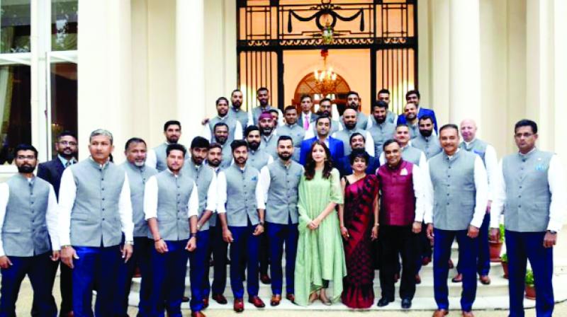 Indian Cricket Team at Indian High Commission in London Indian Cricket Team at Indian High Commission in London