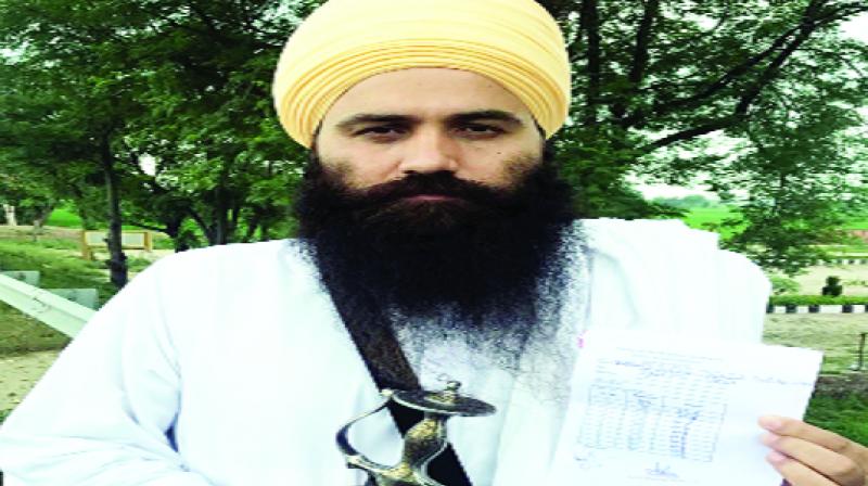 Jathedar Daduwal showing dope test report Jathedar Daduwal showing dope test report