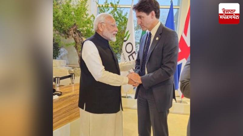 PM Modi and PM Trudeau PM Modi and PM Trudeau