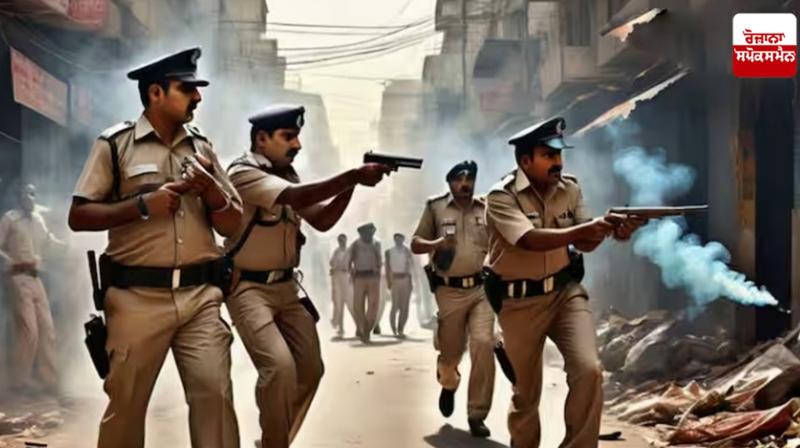 An encounter between two criminals by the Delhi Police An encounter between two criminals by the Delhi Police