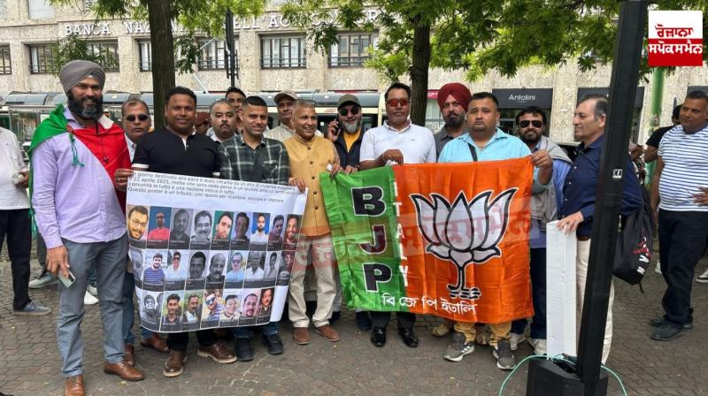 Indian community in Italy protest against terrorism in Milan Indian community in Italy protest against terrorism in Milan