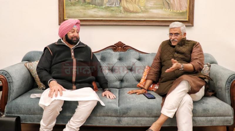 Capt Amarinder Singh met BJP incharge for Punjab Gajendra Singh Shekhawat Capt Amarinder Singh met BJP incharge for Punjab Gajendra Singh Shekhawat