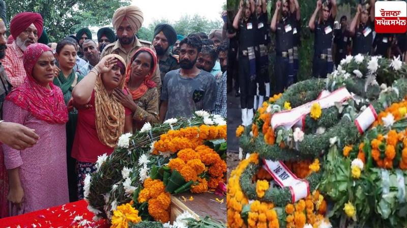 Jawan Pardeep Singh cremated with full military honours Jawan Pardeep Singh cremated with full military honours