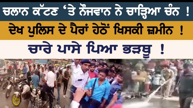 The young man set his motorcycle on fire on the road The young man set his motorcycle on fire on the road