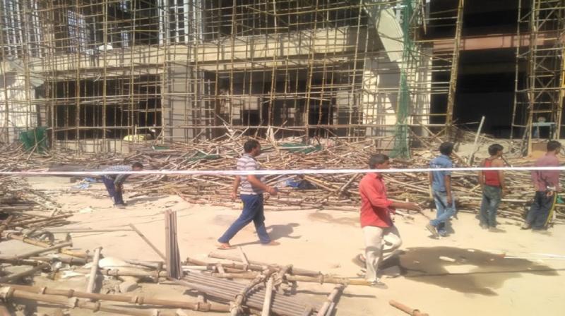 Shuttering of under construction building collapses