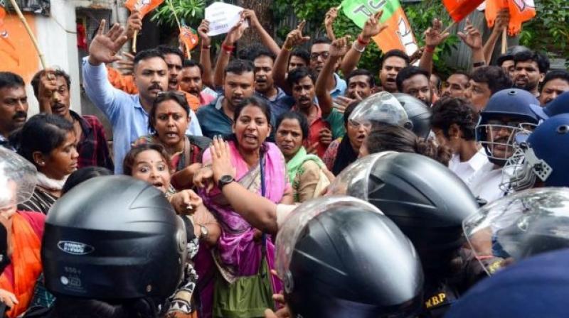 In Bengal too, two tribal women were tortured by stripping them naked: BJP In Bengal too, two tribal women were tortured by stripping them naked: BJP