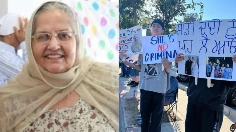 Elderly Punjabi woman harjit kaur detained by ICE in US Elderly Punjabi woman harjit kaur detained by ICE in US