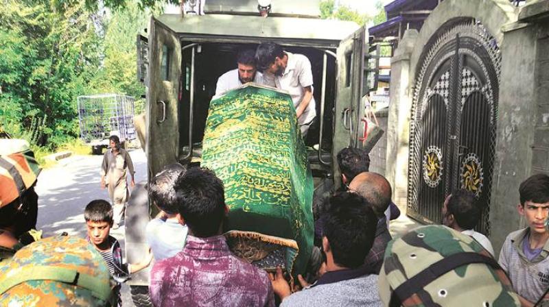 Terrorists kill soldier who was home for son's last rites