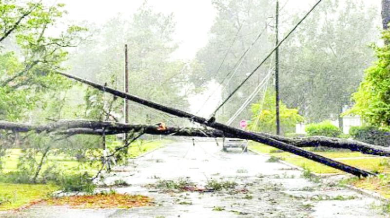 Disaster with Florence hurricane Disaster with Florence hurricane