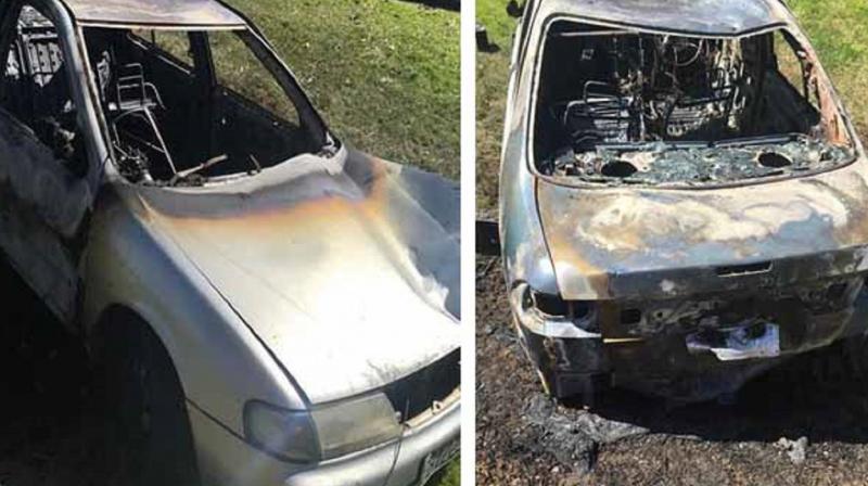 Car burn by Mischievous criminals Car burn by Mischievous criminals