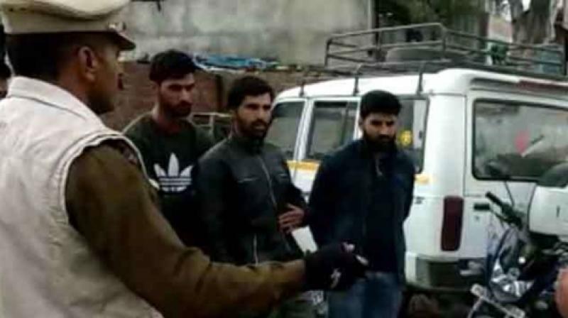 Pathankot police took five youths from Jammu and Kashmir