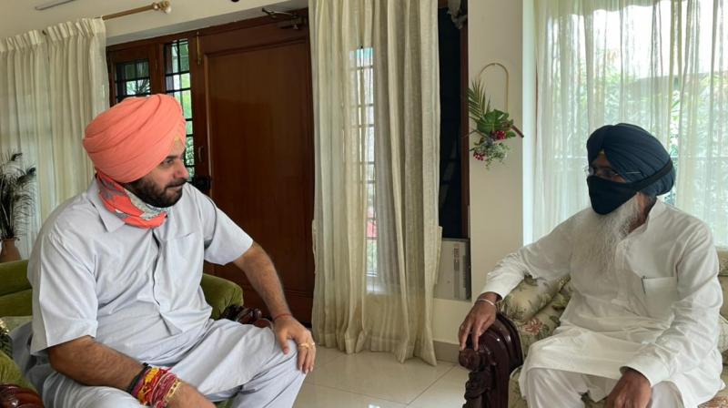 Navjot Sidhu Meet Nirmal Singh Shutrana Navjot Sidhu Meet Nirmal Singh Shutrana