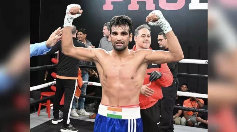 Indian boxer Mandeep Jangra wins intercontinental title in US Indian boxer Mandeep Jangra wins intercontinental title in US