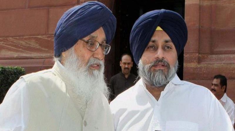 Parkash Singh Badal And Sukhbir Singh Badal 