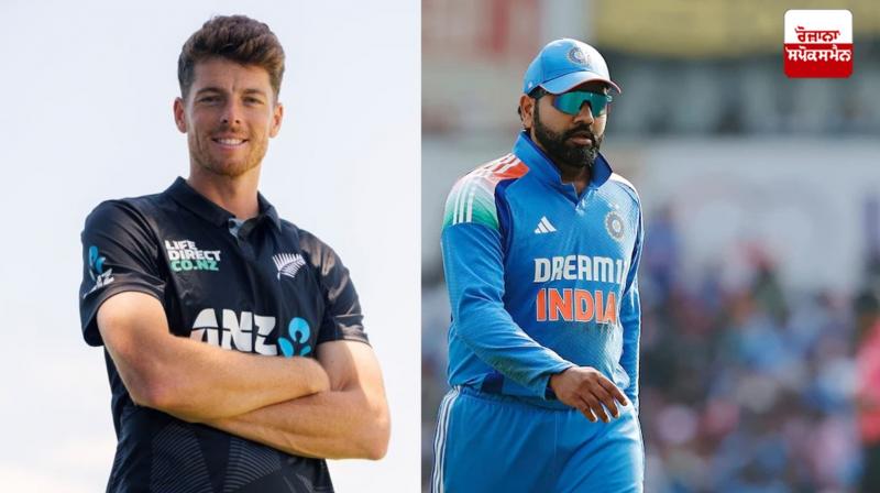 Mitchell Santner and rohit sharma Mitchell Santner and rohit sharma