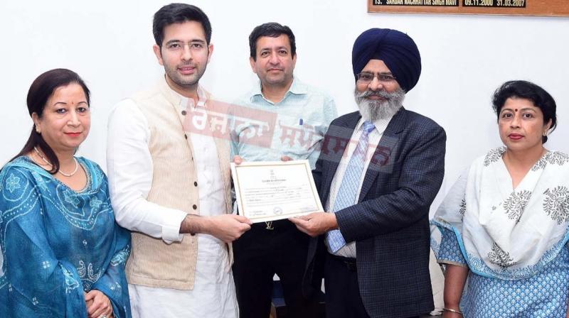 Certificates handed over to Rajya Sabha candidates from Punjab Certificates handed over to Rajya Sabha candidates from Punjab
