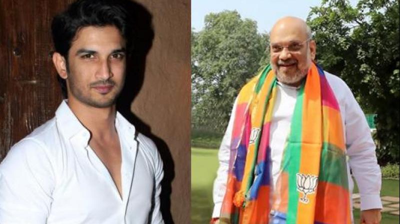 Sushant Singh Rajput and Amit Shah 