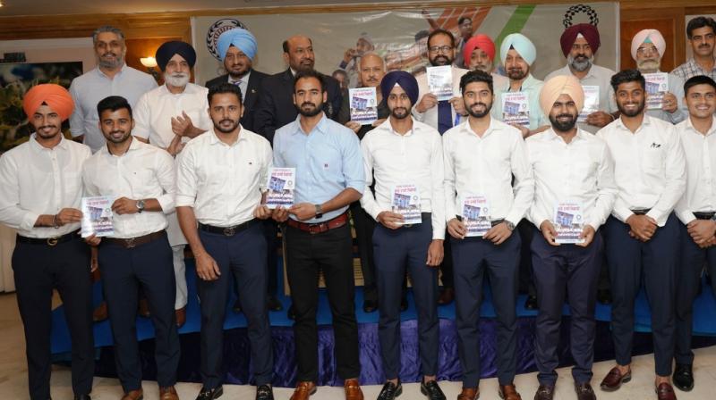 Indian hockey team releases Navdeep Gill's book Indian hockey team releases Navdeep Gill's book