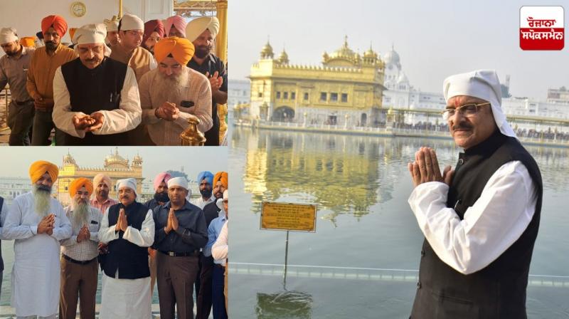 Union Minister of State Ajay Bhatt paid obeisance at Sachkhand Sri Harmandir Sahib Union Minister of State Ajay Bhatt paid obeisance at Sachkhand Sri Harmandir Sahib