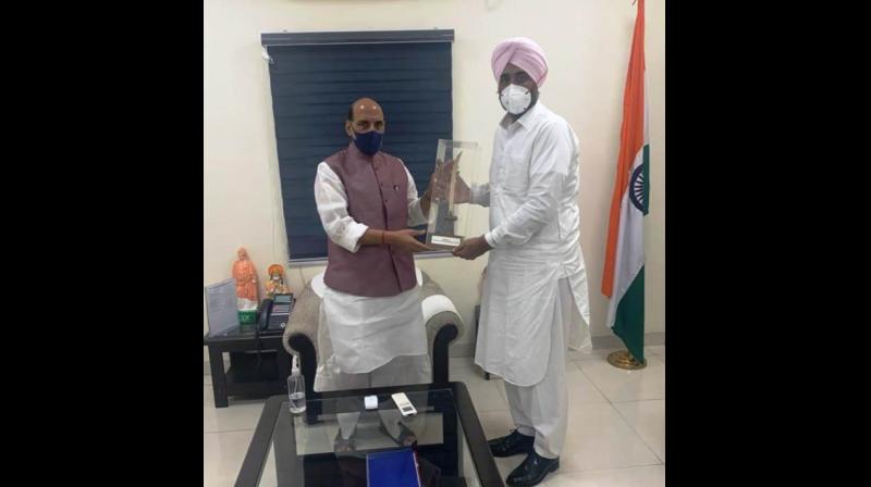 Manpreet Badal Meets Rajnath Singh Manpreet Badal Meets Rajnath Singh