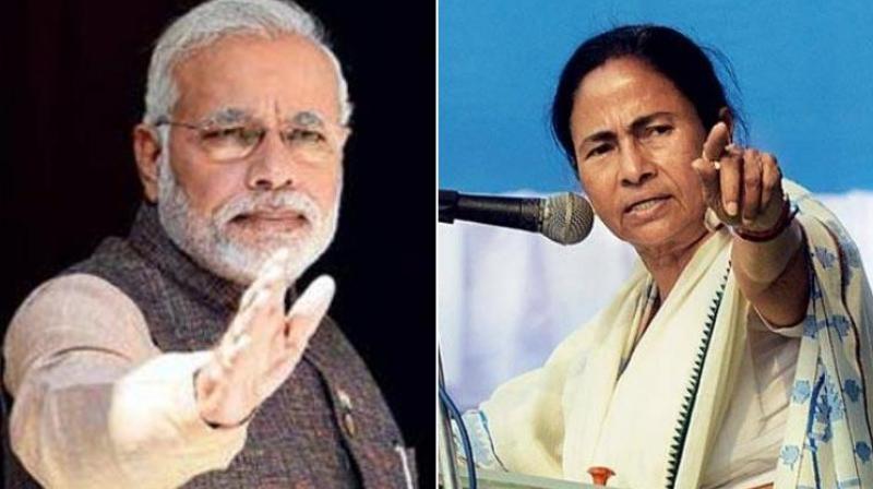 PM Modi and Mamata Banerjee