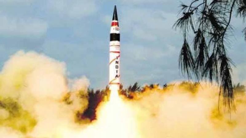 Agni V missile Agni V missile