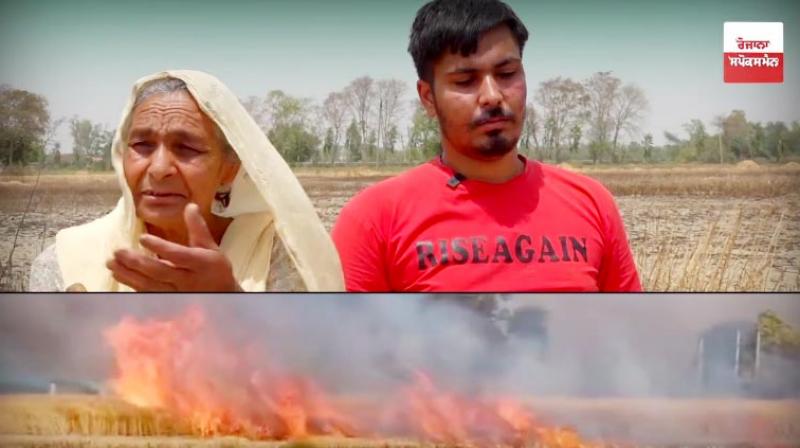 Nearly 6 acres of standing wheat crop burnt to ashes Nearly 6 acres of standing wheat crop burnt to ashes