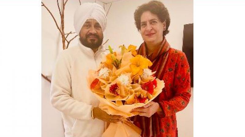 Former CM Charanjit Singh Channi returns to Punjab: Meets Priyanka Gandhi while returning from abroad