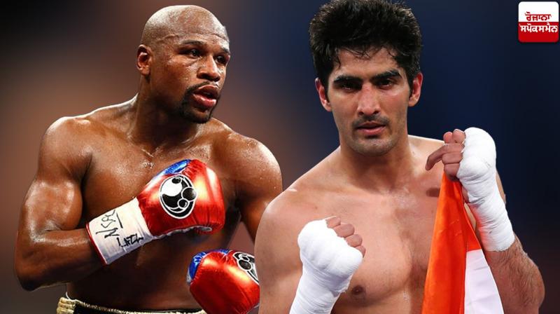 Vijender Singh challenged American boxer Floyd Mayweather Vijender Singh challenged American boxer Floyd Mayweather