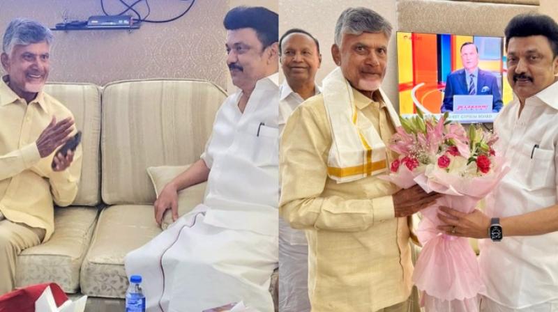 MK Stalin & Chandrababu Naidu MK Stalin & Chandrababu Naidu