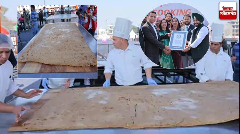 The world's largest pratha make in Amritsar News The world's largest pratha make in Amritsar News